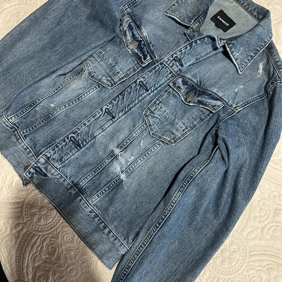 Express Men's Blue Denim Jacket - Picture 1 of 3
